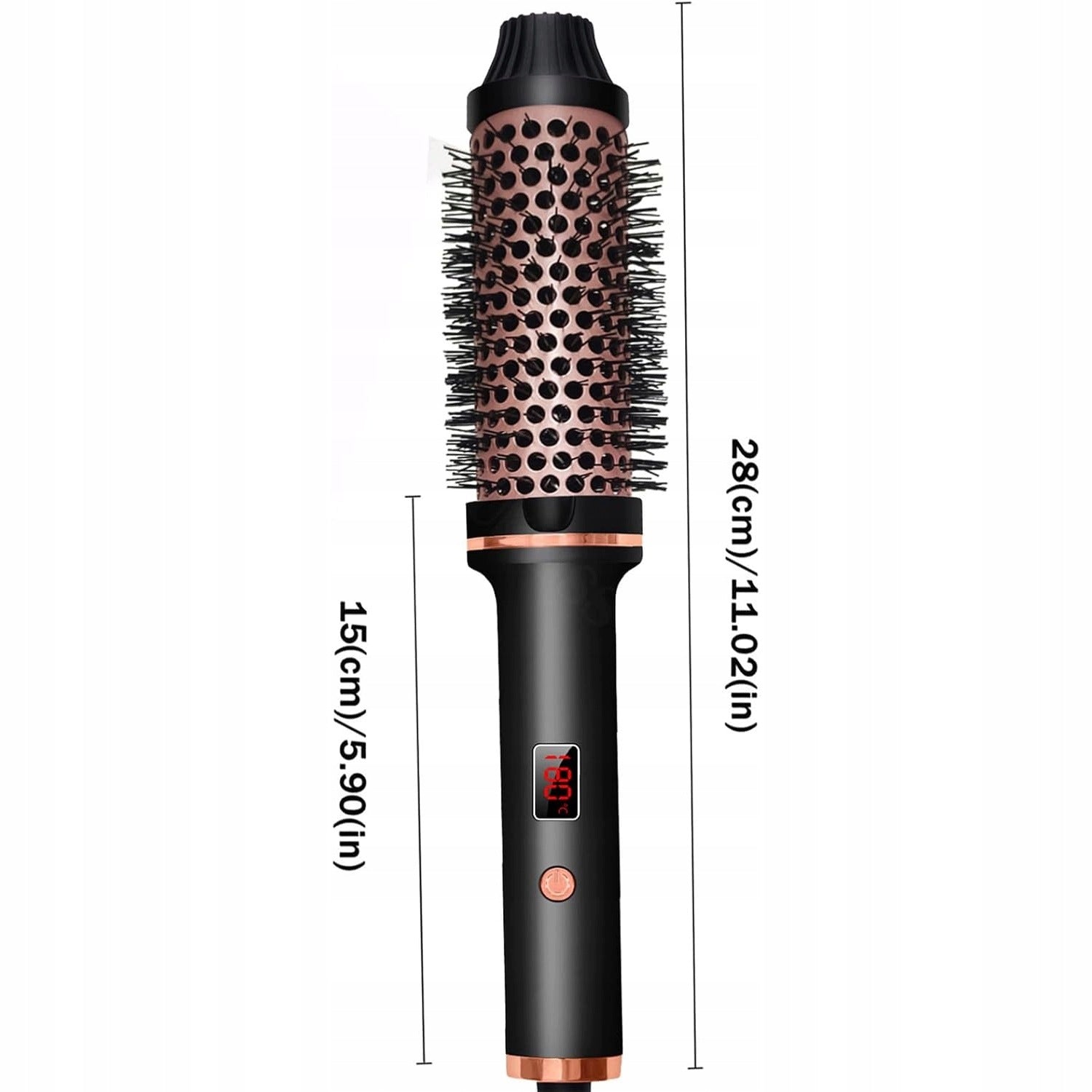 38mm Ionic Straightening Brush 3-in-1 210°C Black for Shiny Hair Packaging status original