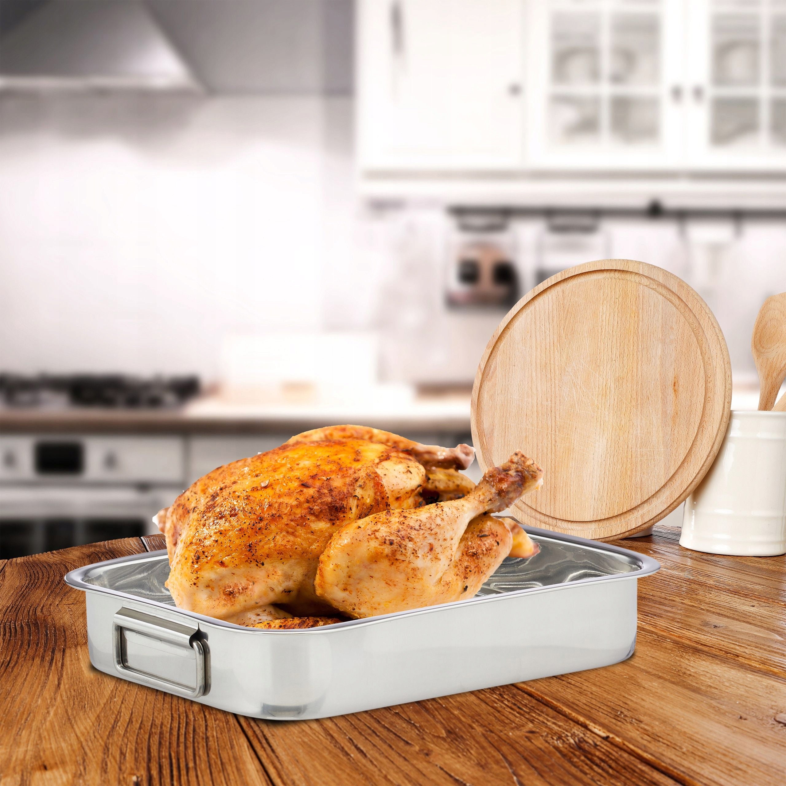 38x27 cm Stainless Steel Grill Pan with Drain Grate for Dishwasher Product weight with unit packaging 0.36 kg