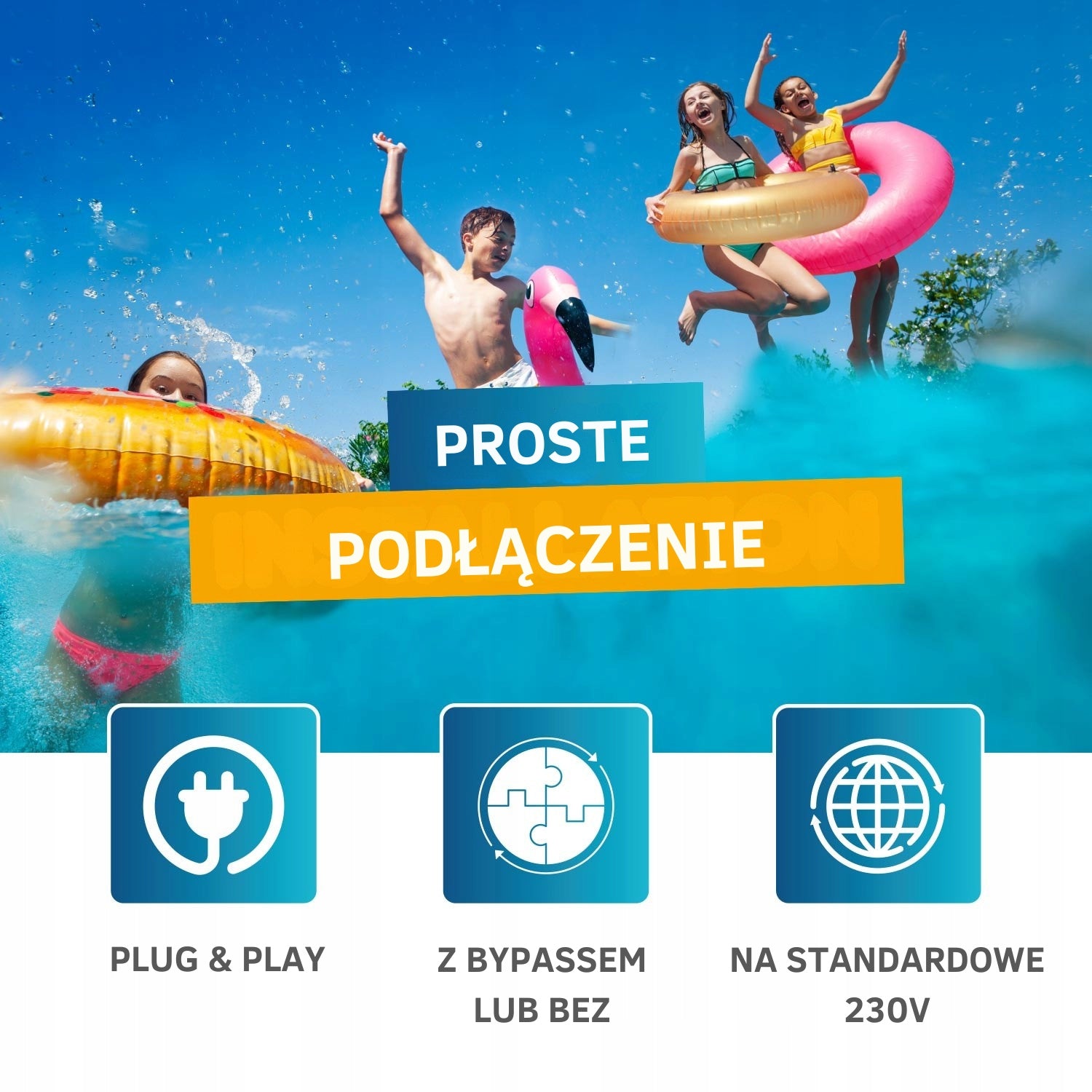 Baseino šilumos siurblys Poolex Nano 5kW, 30 m³, WiFi, iki 40 °C, FULL INVERTER
