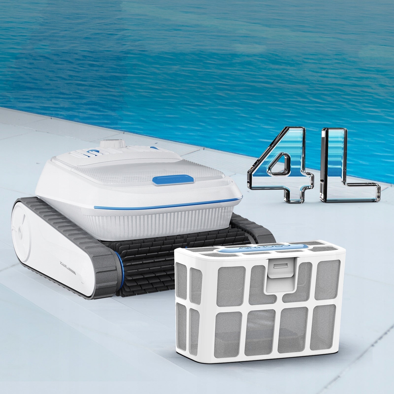 Baseino dulkių siurblys robotas AIRROBO PC200, belaidis, tinka dugnui ir sienoms