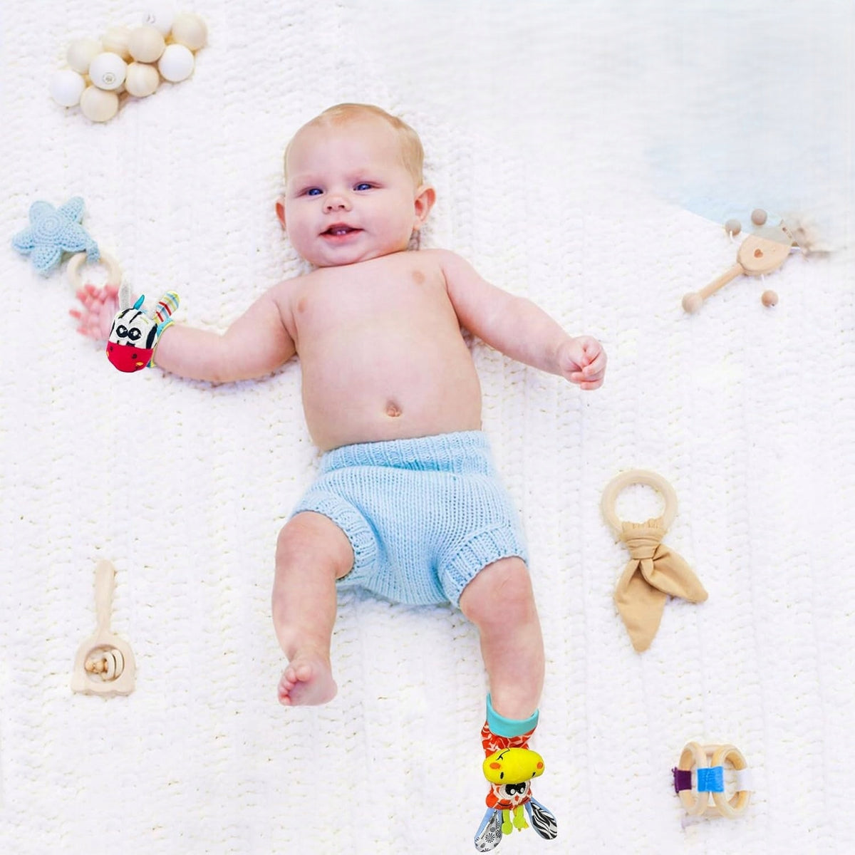 3D BABY SOCKS SENSORY RATCHET BANDS FOR FEET 4 PIECES Brand no brand