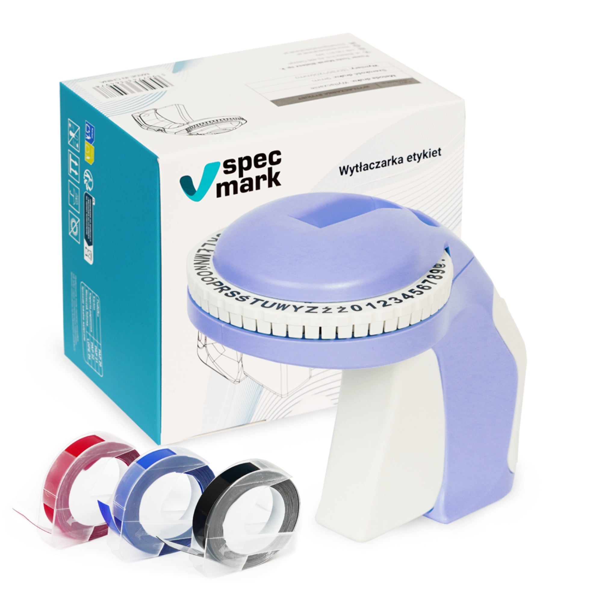 3D Extruder Specmark Tape Label Printer 9mm polish Signs For Office Manufacturer code TP B90