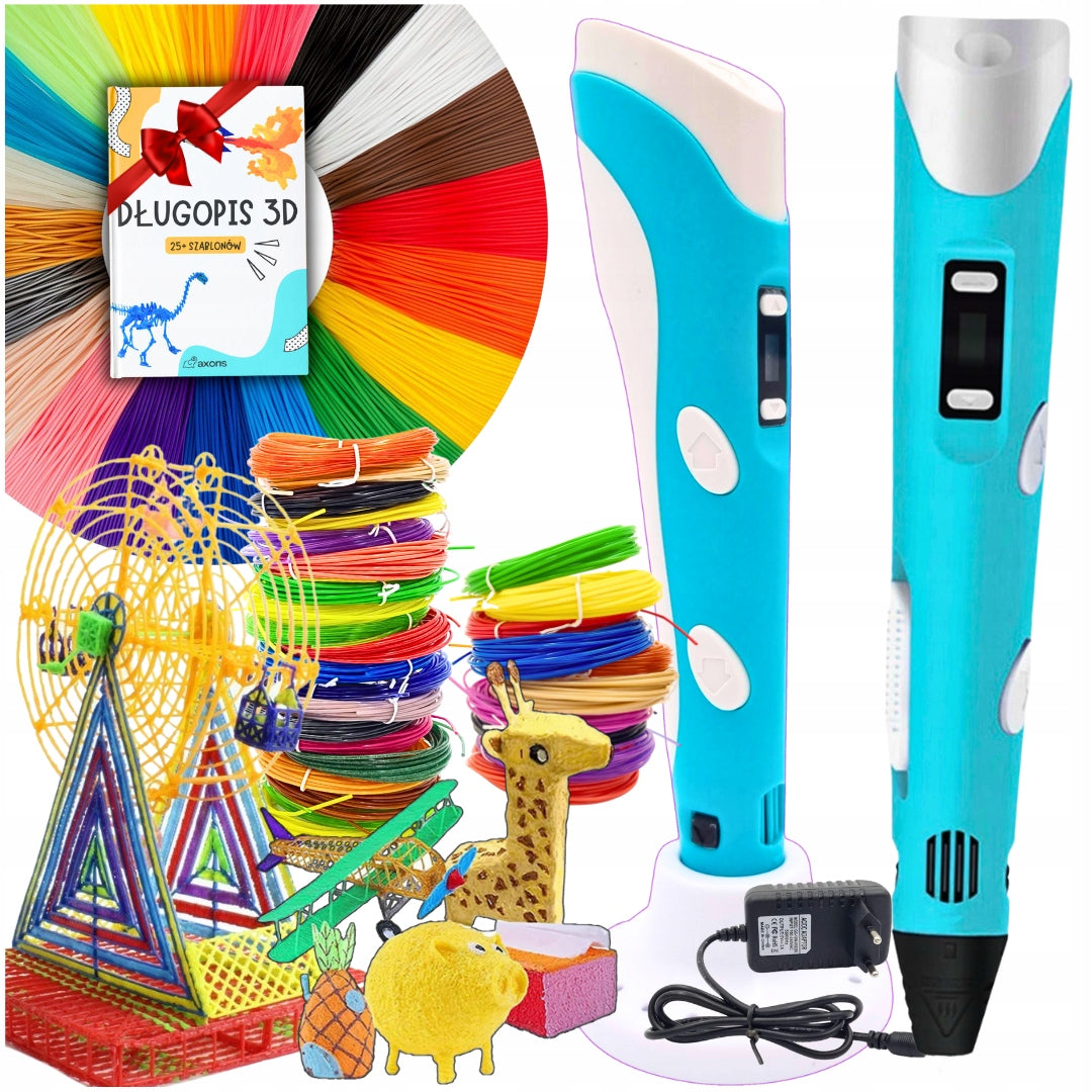 3D PEN FOR KIDS PRINTER MAGIC PEN SET CHARGER VIDEO TEMPLATE