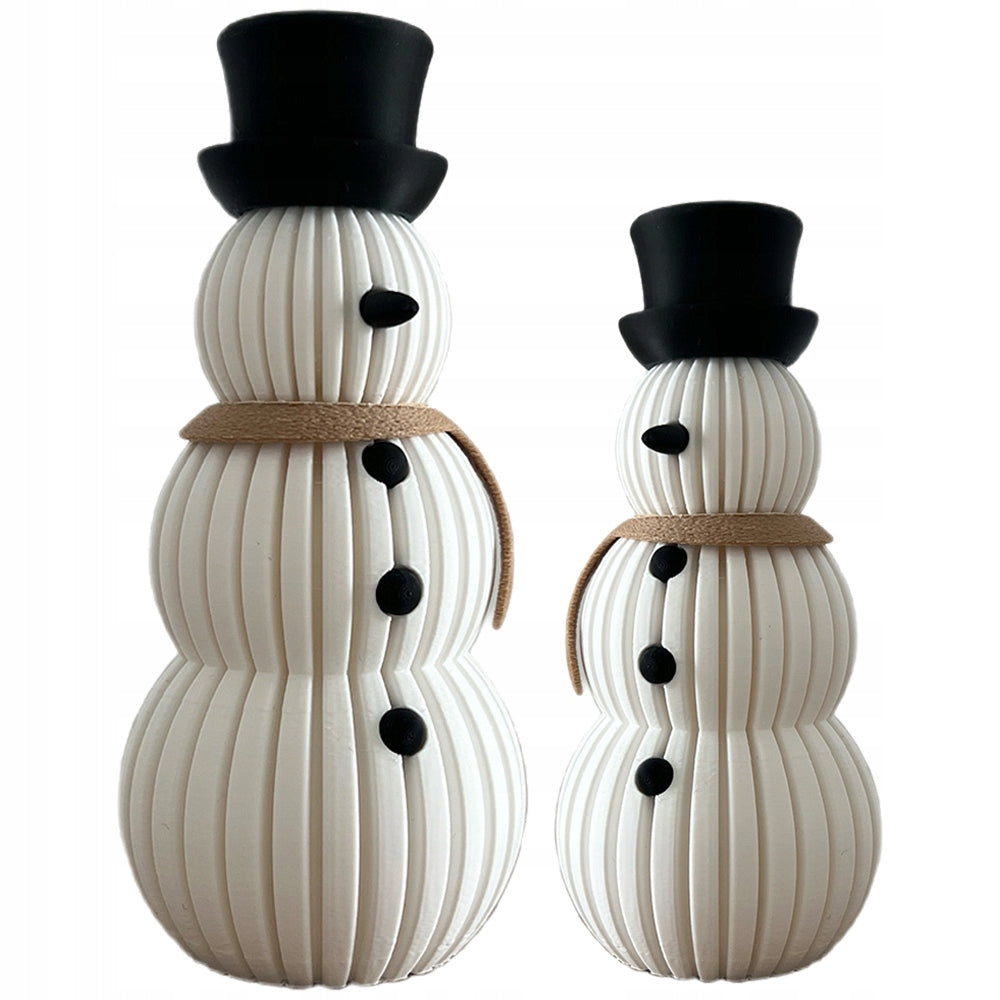 3D Printed Snowmen Decorative Set 2 Pcs - Christmas Decoration Packaging status original