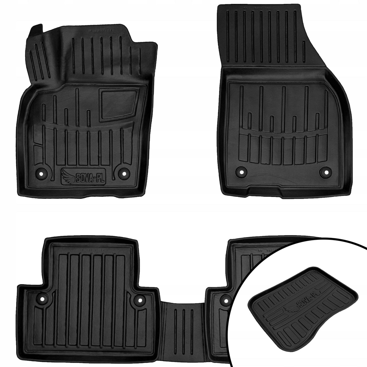 3D Rubber Rugs for Volvo V50 (2004-2012)=> +shoe mat