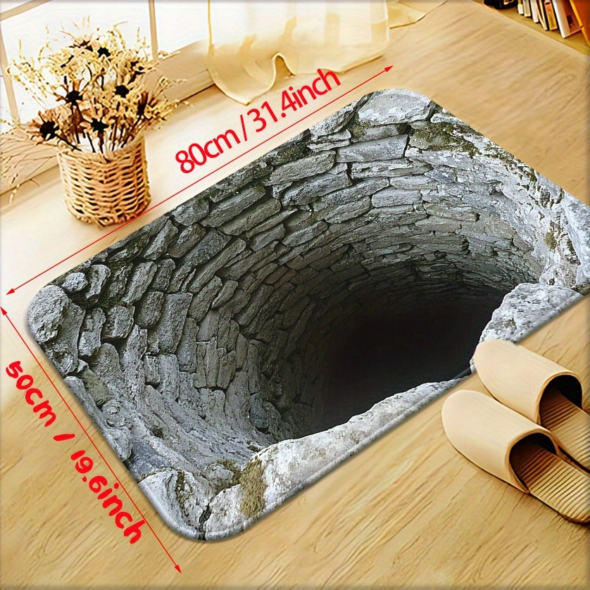 3D WELL Floor Mat Polyester Fabric For Bathroom Door 50x80 Brand no brand