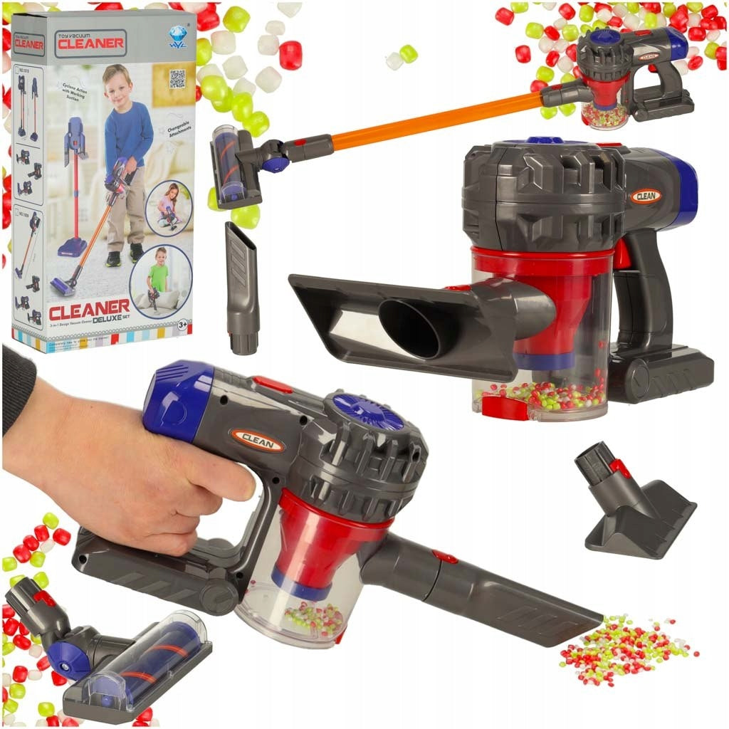 3IN1 CHILDREN'S VACUUM CLEANER MODERN INTERACTIVE VERTICAL AGD SUCTION FUNCTION