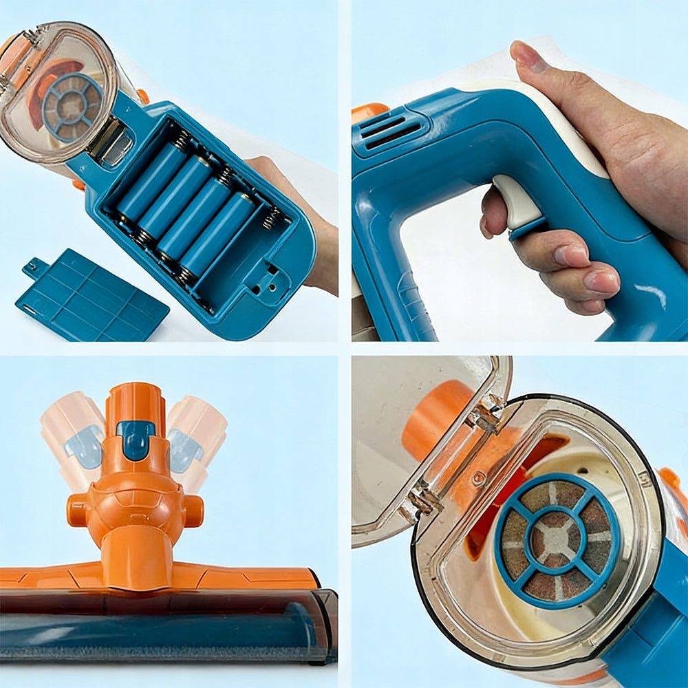 3IN1 CHILDREN'S VACUUM CLEANER TOY WITH INTERCHANGEABLE TIPS REALISTIC FUN Brand no brand