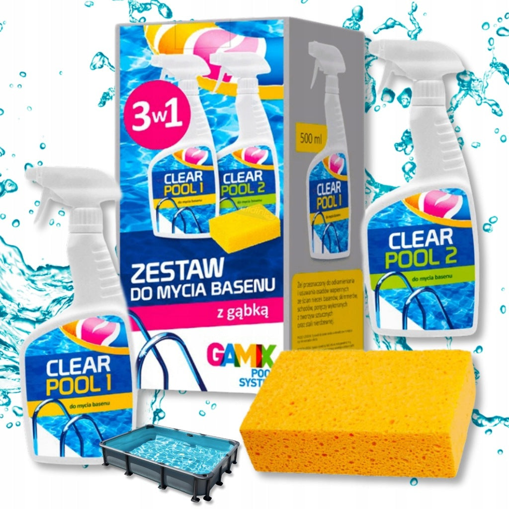 3IN1 POOL CLEANING KIT GAMIX REMOVES LIMESCALE DEPOSITS FROM POOLS