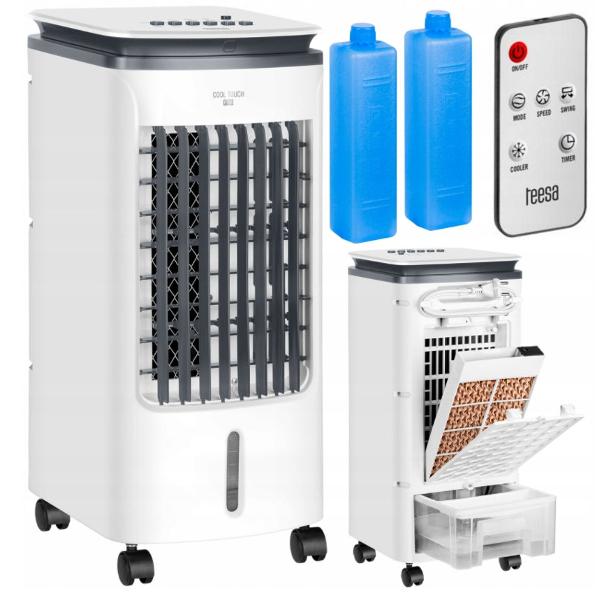 3IN1 PORTABLE WATER AIR CONDITIONER HUMIDIFIES COOLS TEESA TSA8043 + CARTRIDGES