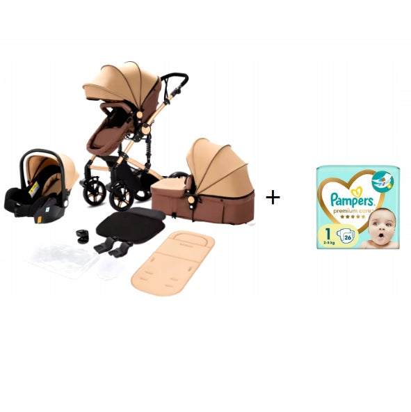 3IN1 STROLLER WITH GONDOLA, STROLLER AND CAR SEAT