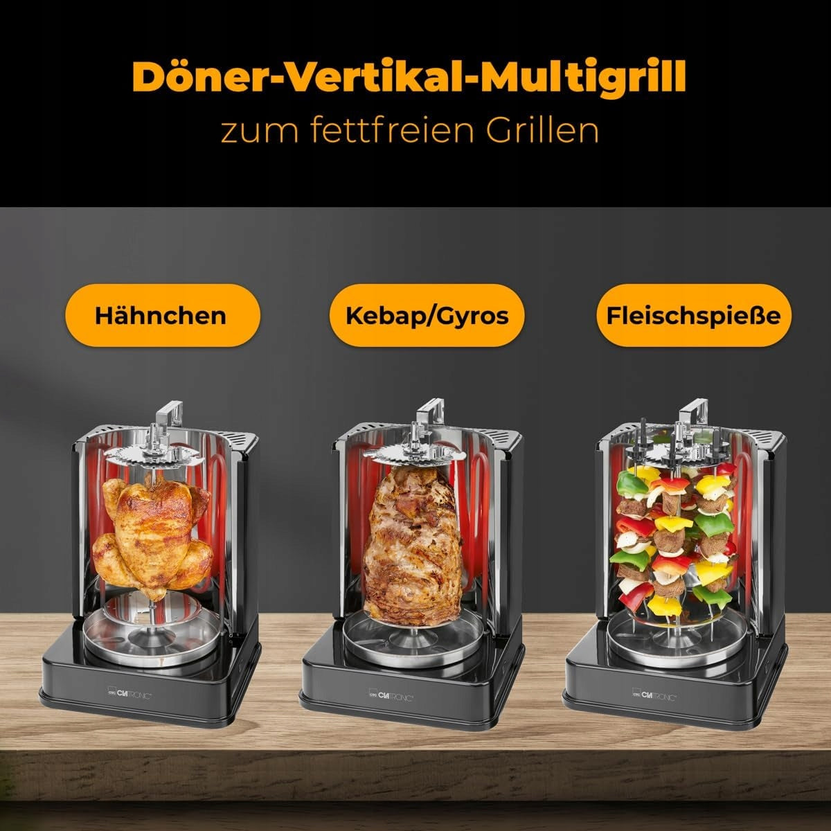 3IN1 VERTICAL GRILL FOR CHICKEN KEBAB SKEWERS 1400W Brand no brand