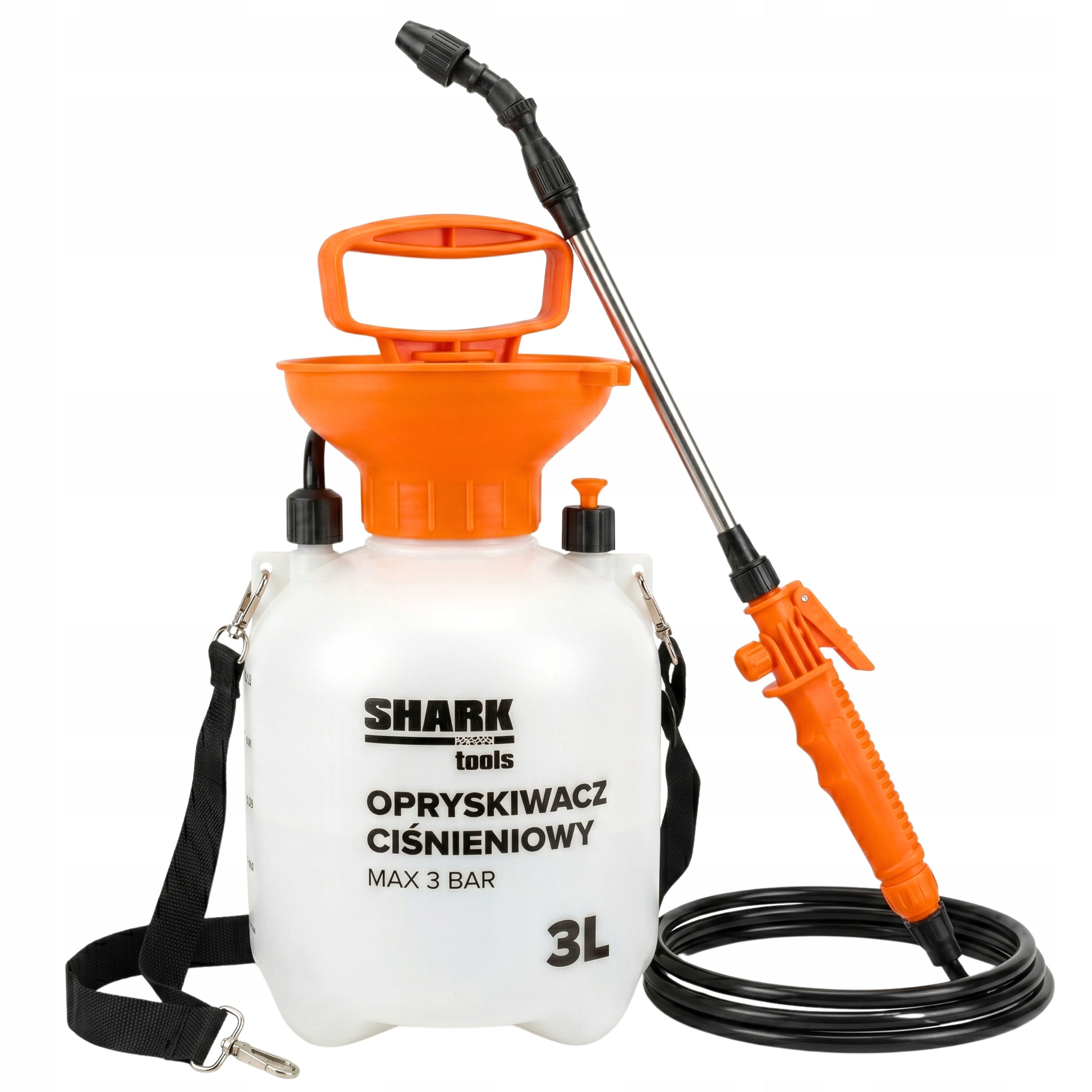 3L GARDEN HANDHELD PRESSURE SPRAYER WITH ADJUSTABLE LANCE SPRAY NOZZLE Brand Shark Tools