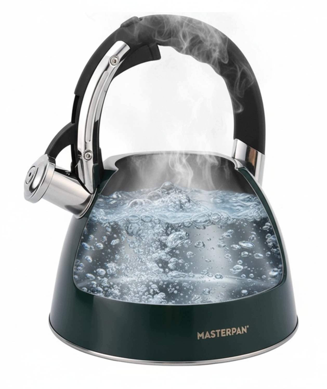 3L Kettle with Whistle Steel Green for Induction Gas Large Manufacturer code MK1019