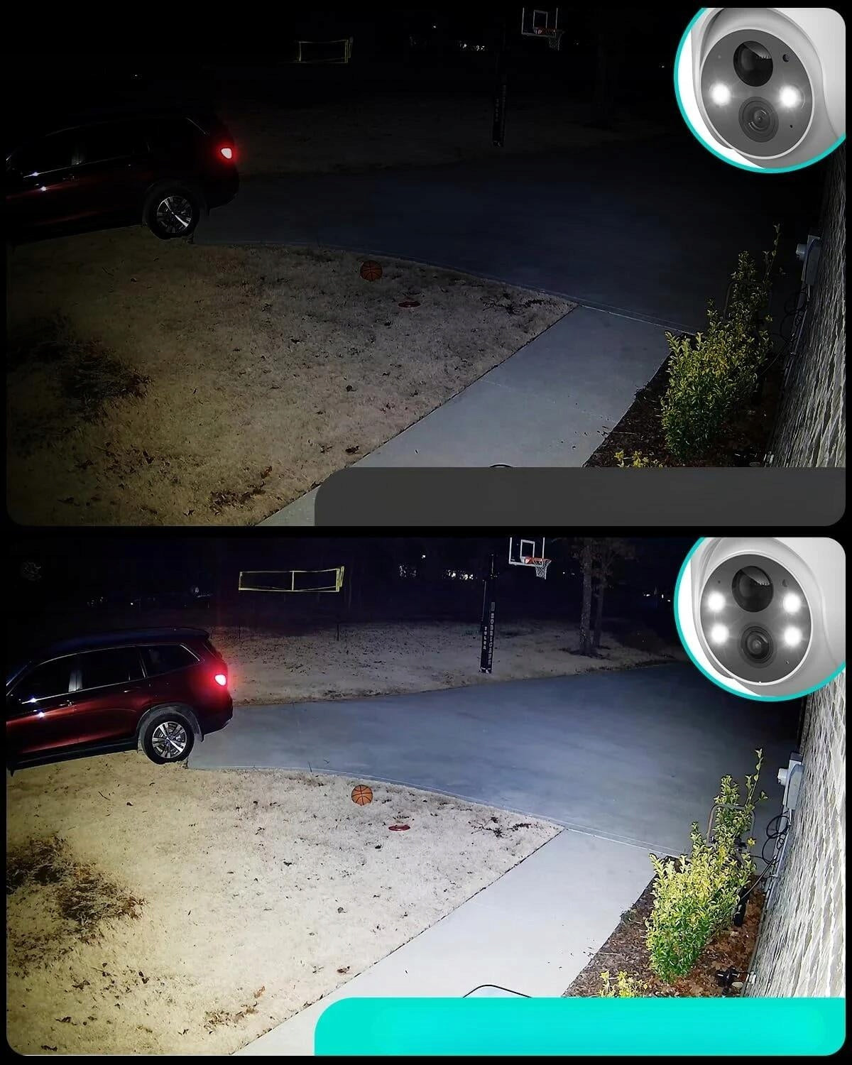 3MPx Outdoor Rotating Camera Wireless WiFi Cordless PTZ With 64GB Model 2K FHD i widzenie nocne w kolorze