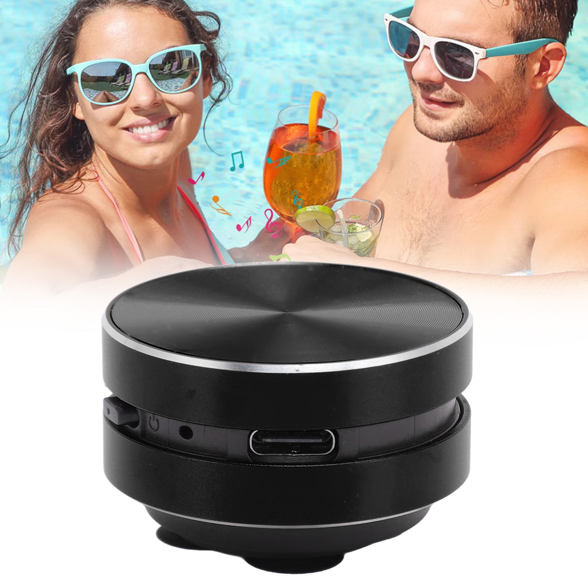 3W PORTABLE BONE CONDUCTION BLUETOOTH SPEAKER WITH SUCTION CUP BLACK Manufacturer code 2610230475911