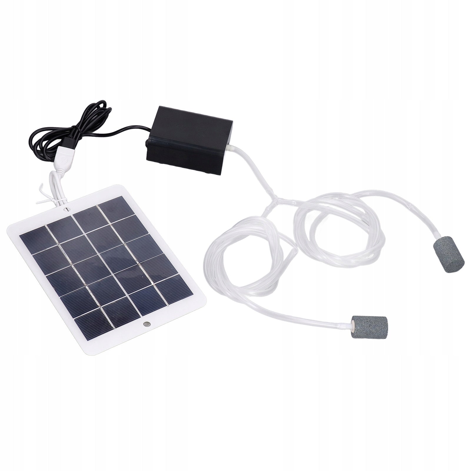 3W SOLAR OXYGEN PUMP, FOR AQUARIUM, FOR GARDEN, AQUARIUM, POOL, POND Pump capacity l/h Do 500 l/h