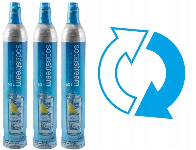 3X FILLING OF CO2 CYLINDERS BLUE SODA