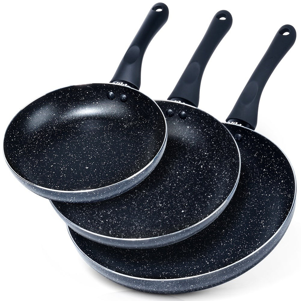 3X Granite Pan Vilde for Frying and Stewing - Set of 20, 24, 28 CM Packaging status original