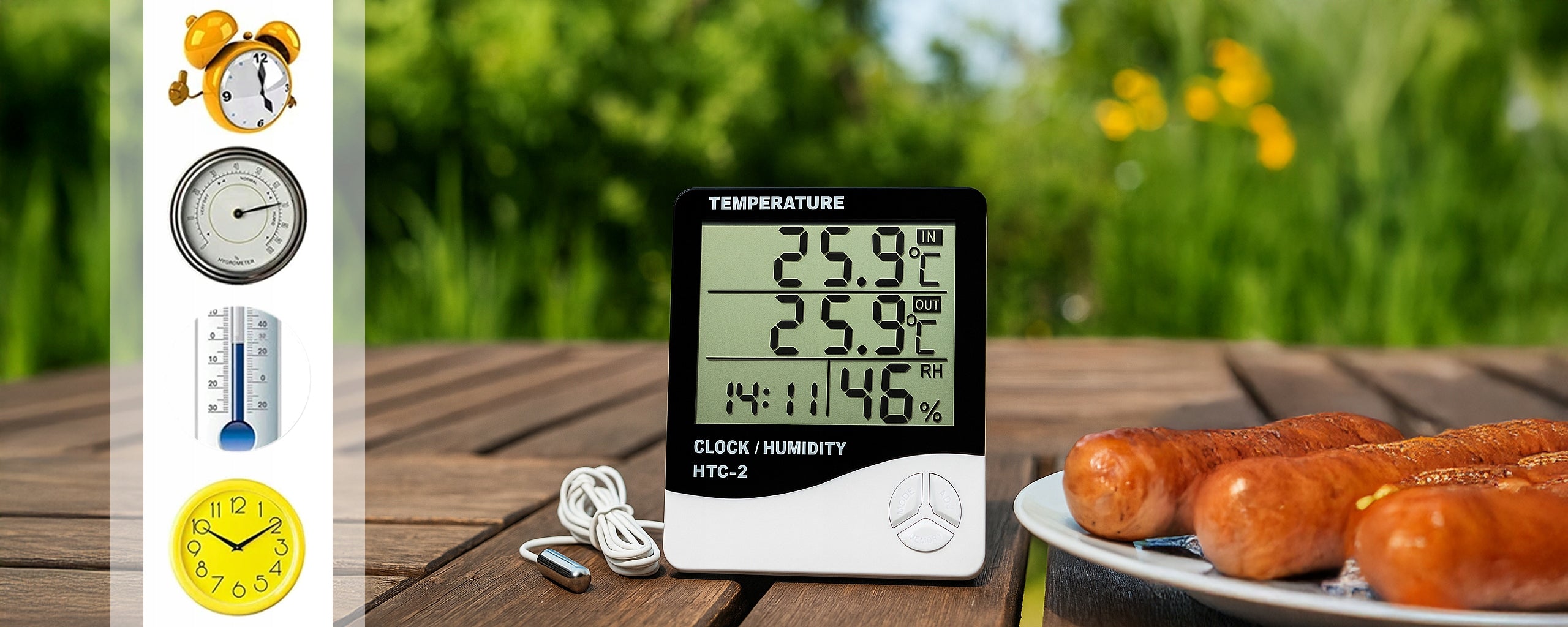 3X WEATHER STATION THERMOMETER ROOM HYGROMETER MINI SET Manufacturer code 50-323#