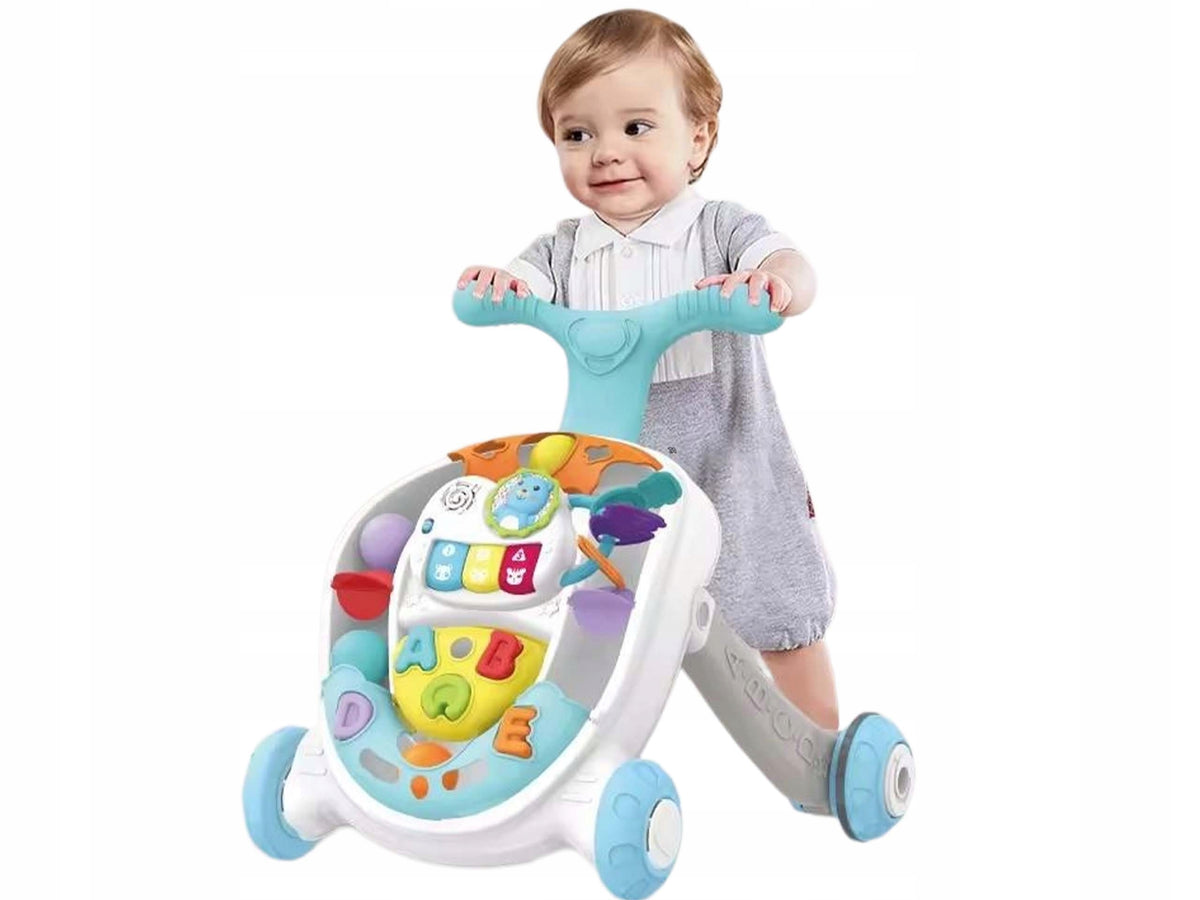3in1 HQ Pusher Walker Ride-On Interactive Play Panel Balls Pastels
