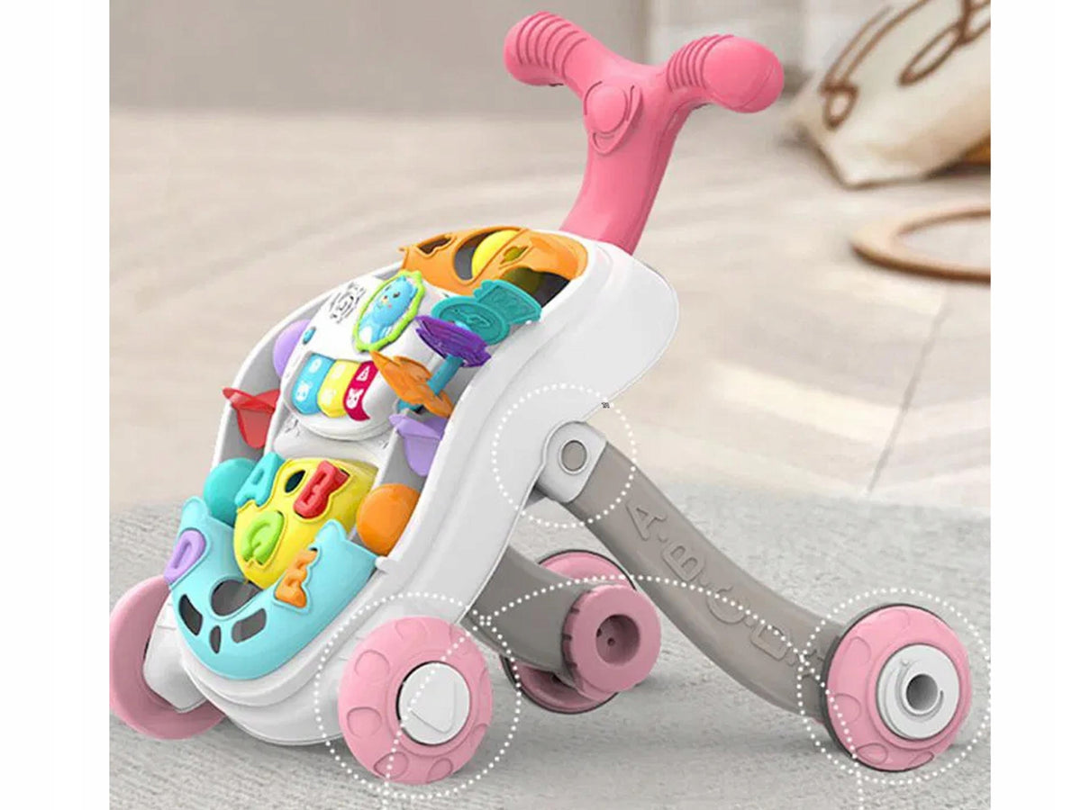 3in1 HQ Pusher Walker Ride-On Interactive Play Panel Balls Pink Character/Title none