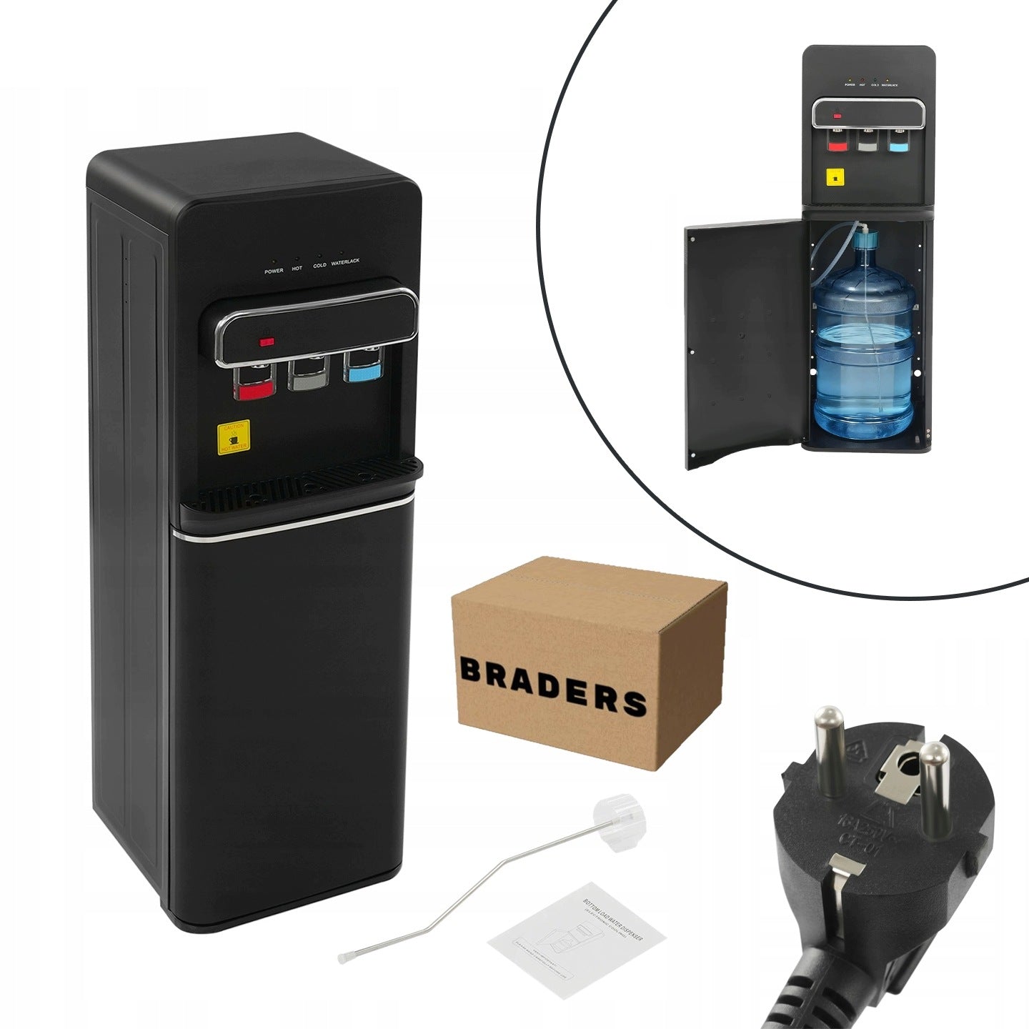 3in1 Lower Loading Water Dispenser – Cold, Hot and Room BRADER