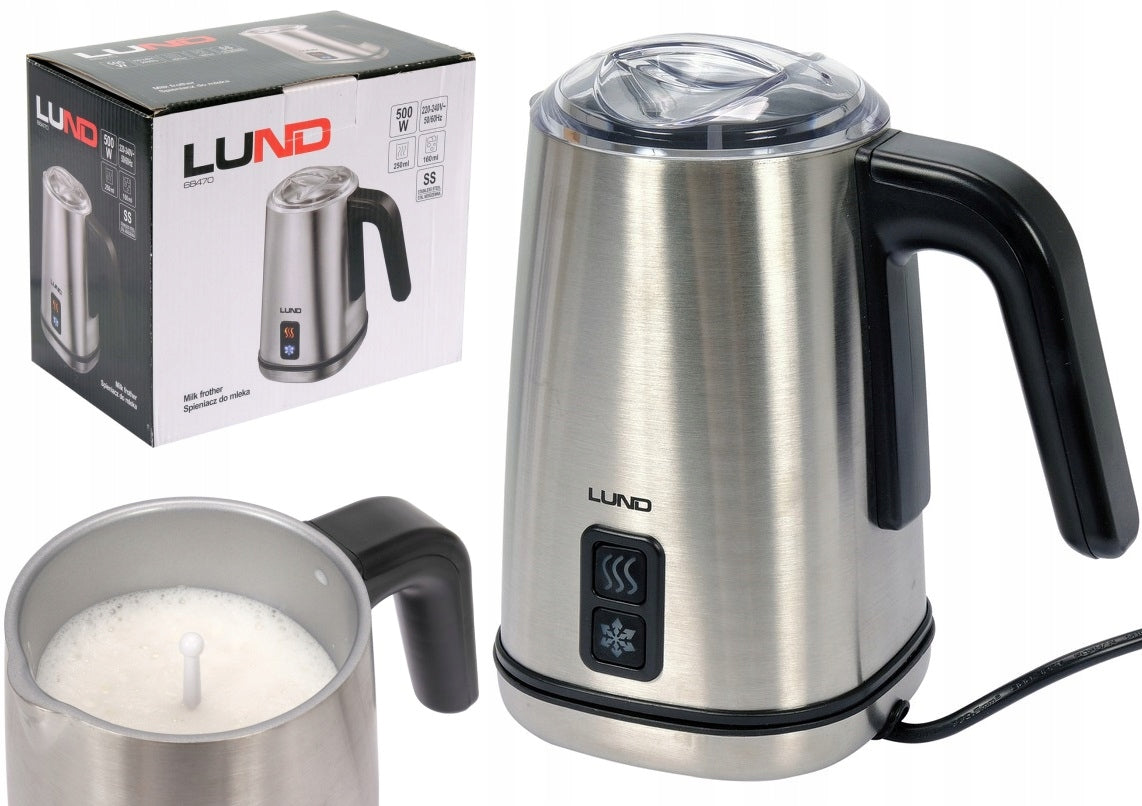3in1 MILK FROTHER WITH MAGNETIC HEATER 500W Brand Lund