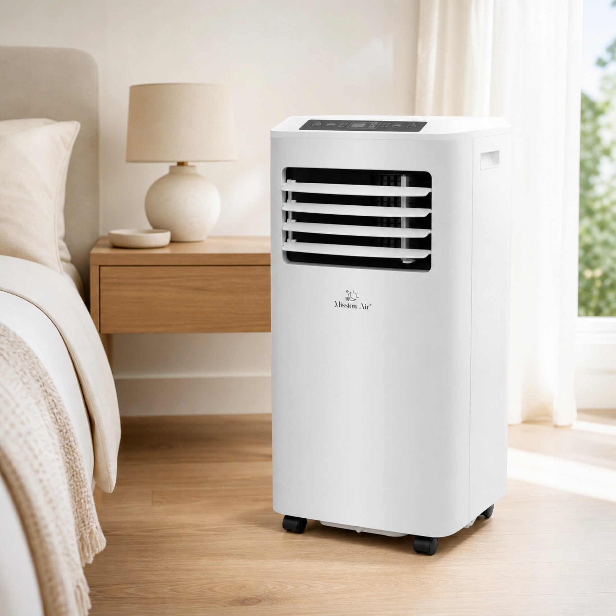 3in1 PORTABLE AIR CONDITIONER Mission Air 2,6kW +dehumidifier 24l/24h TIMER WiFi Energy class - cooling A