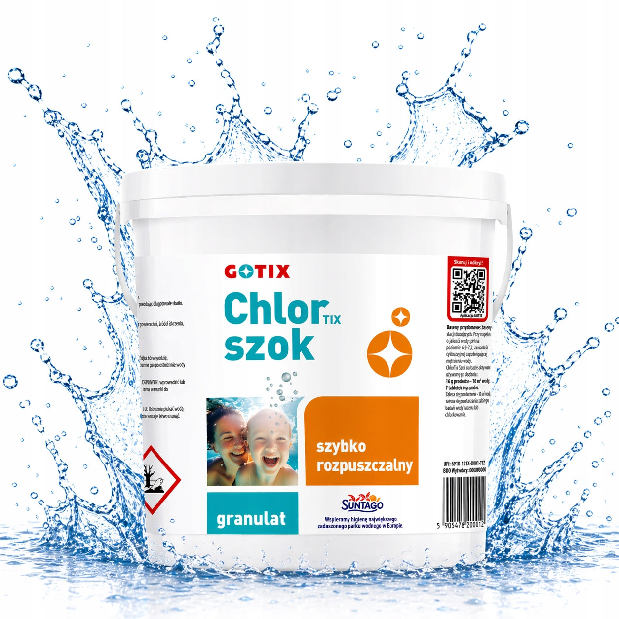 3kg CHLORINE SHOCK STRONG GRANULES in granules CHEMISTRY FOR POOL JACUZZI SPA