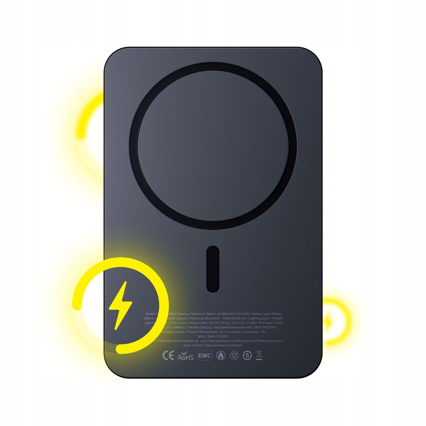 3mk MagSynergy USB-C Lightning 10000 Powerbank Batteries included yes