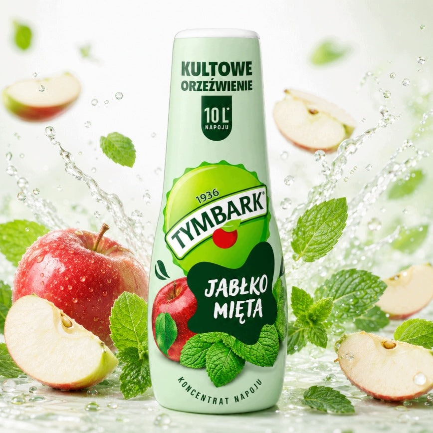 3pcs Syrup concentrate for water drink Tymbark Apple Mint + Cherry + Watermelon Manufacturer code 5905591305440