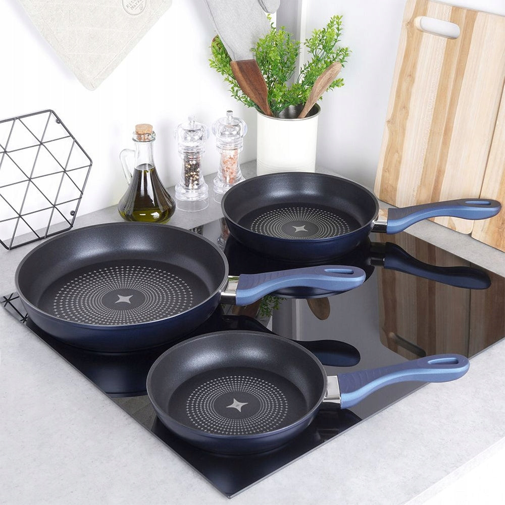 3x DIAMOND frying pan for frying stewing pan set ORION 20 24 28cm Packaging status original