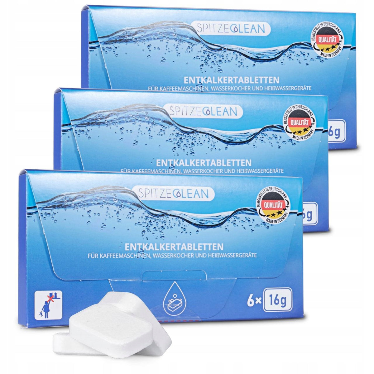 3x Descaling tablets for universal machine 6 pieces