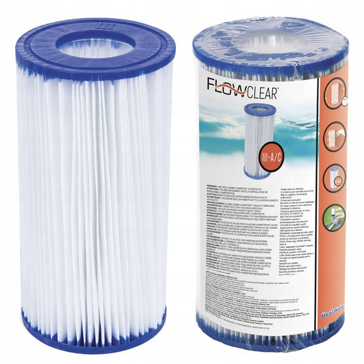 3x FILTER FOR POOL PUMP BESTWAY 58012 TYPE III FILTER CARTRIDGE Brand no brand