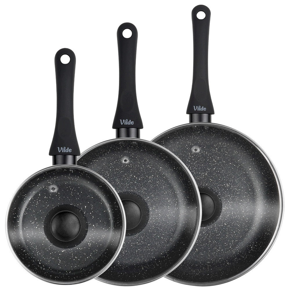 3x GRANITE pan with lid pan set VILDE 16 20 24 cm Manufacturer code 5900670119826
