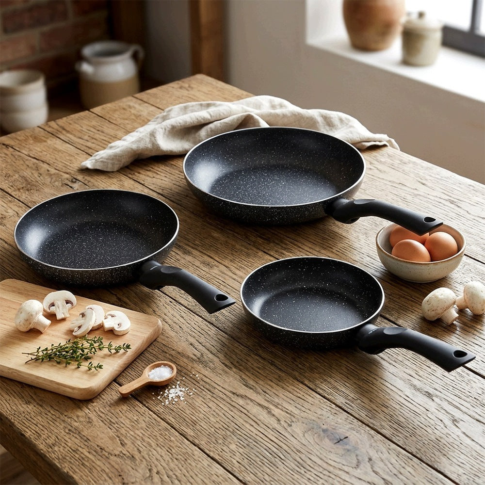3x GRANITe frying pan for frying stewing pan set VILDE 16 20 24 cm Packaging status original