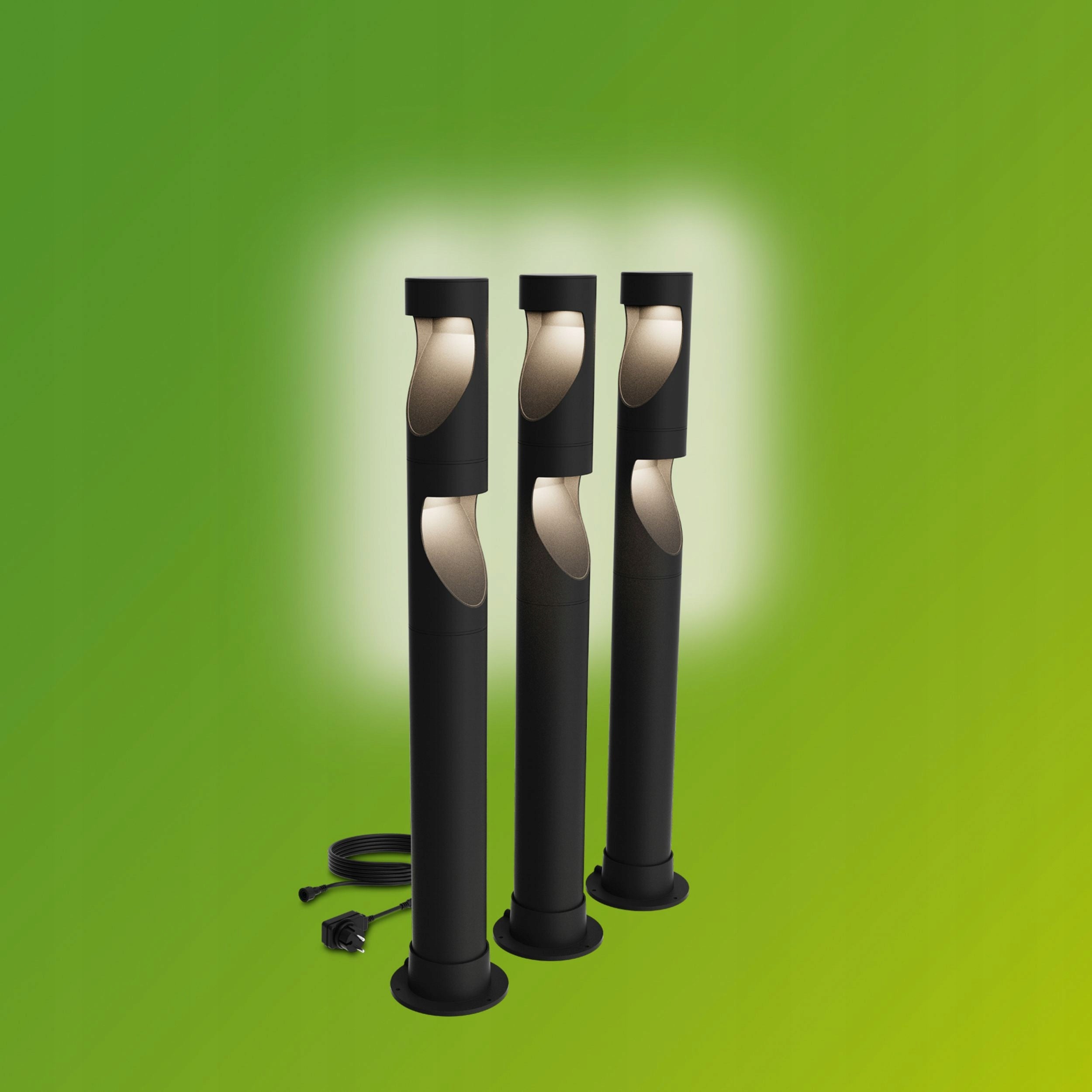 3x Garden Lamp Outdoor POST 70cm LED 1.5W + Power Supply 24V Philips Packaging status original