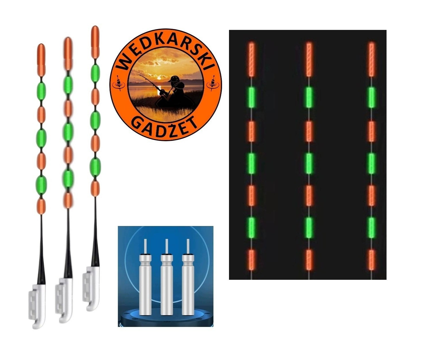 3x Glowing Beacon - 7 Light Points - Powerful Light + 3 Batteries