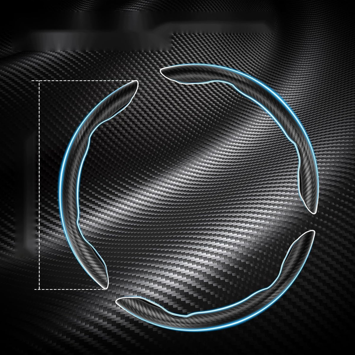 3x HANDLEBAR COVER CARBON FIBER NON-SLIP UNIVERSAL Manufacturer no brand