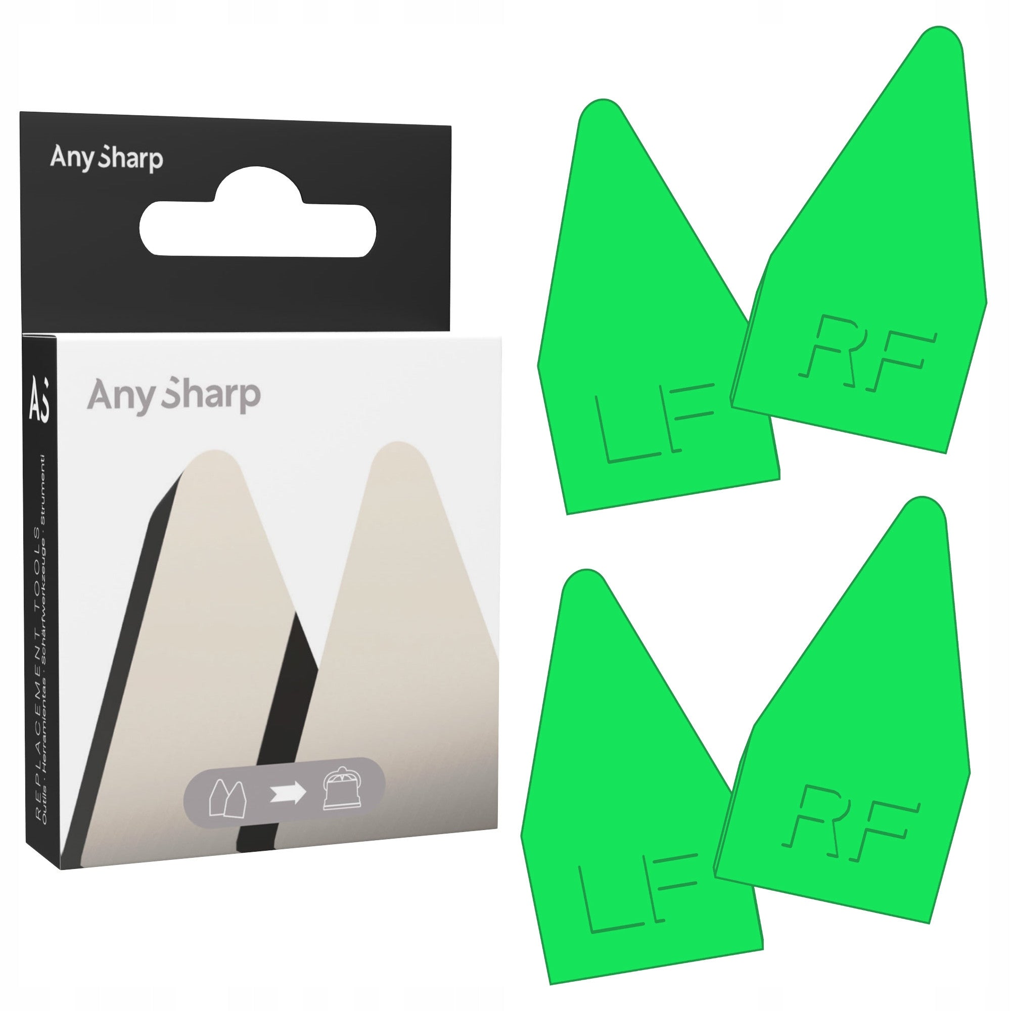 3x SET OF SHARPENING PLATES FOR KNIFE SHARPENER ANYSHARP EVO PRO CLASSIC