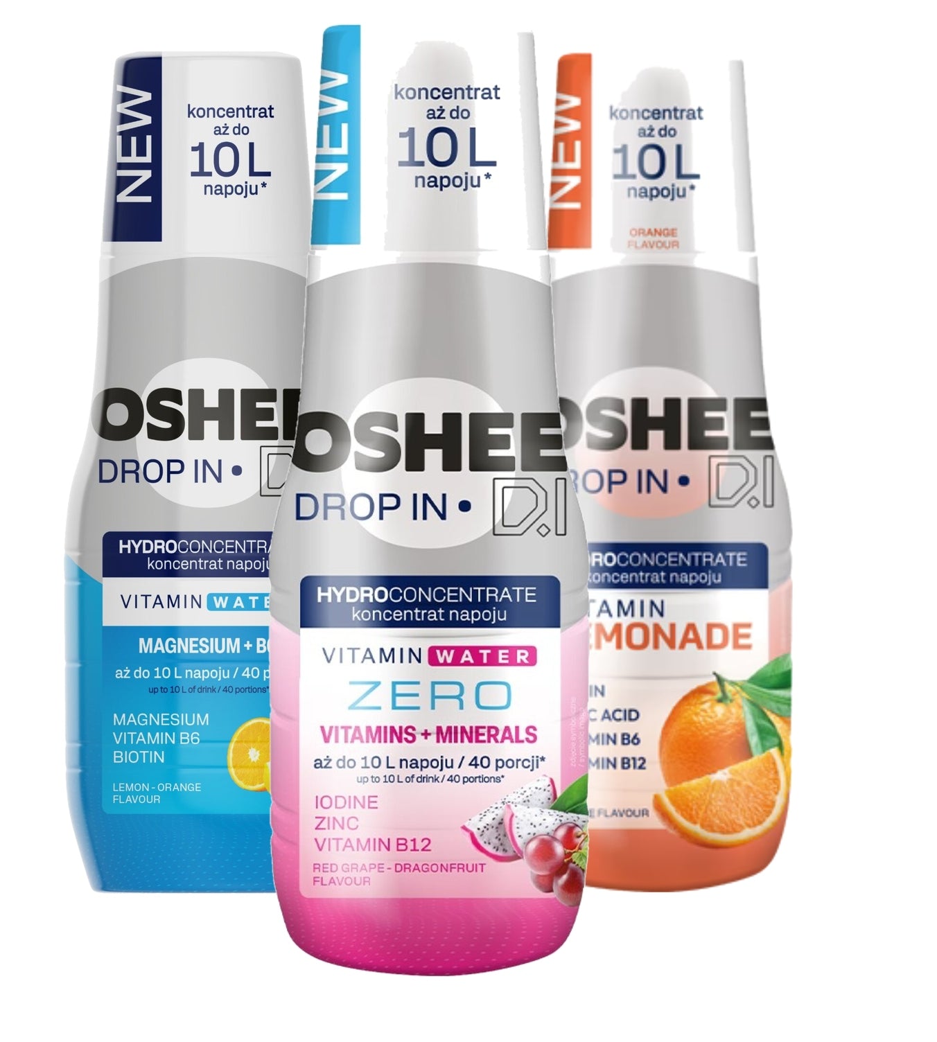 3x SYRUP CONCENTRATE JUICE OSHEE DROP IN minerals Vitamins SATURATOR SET