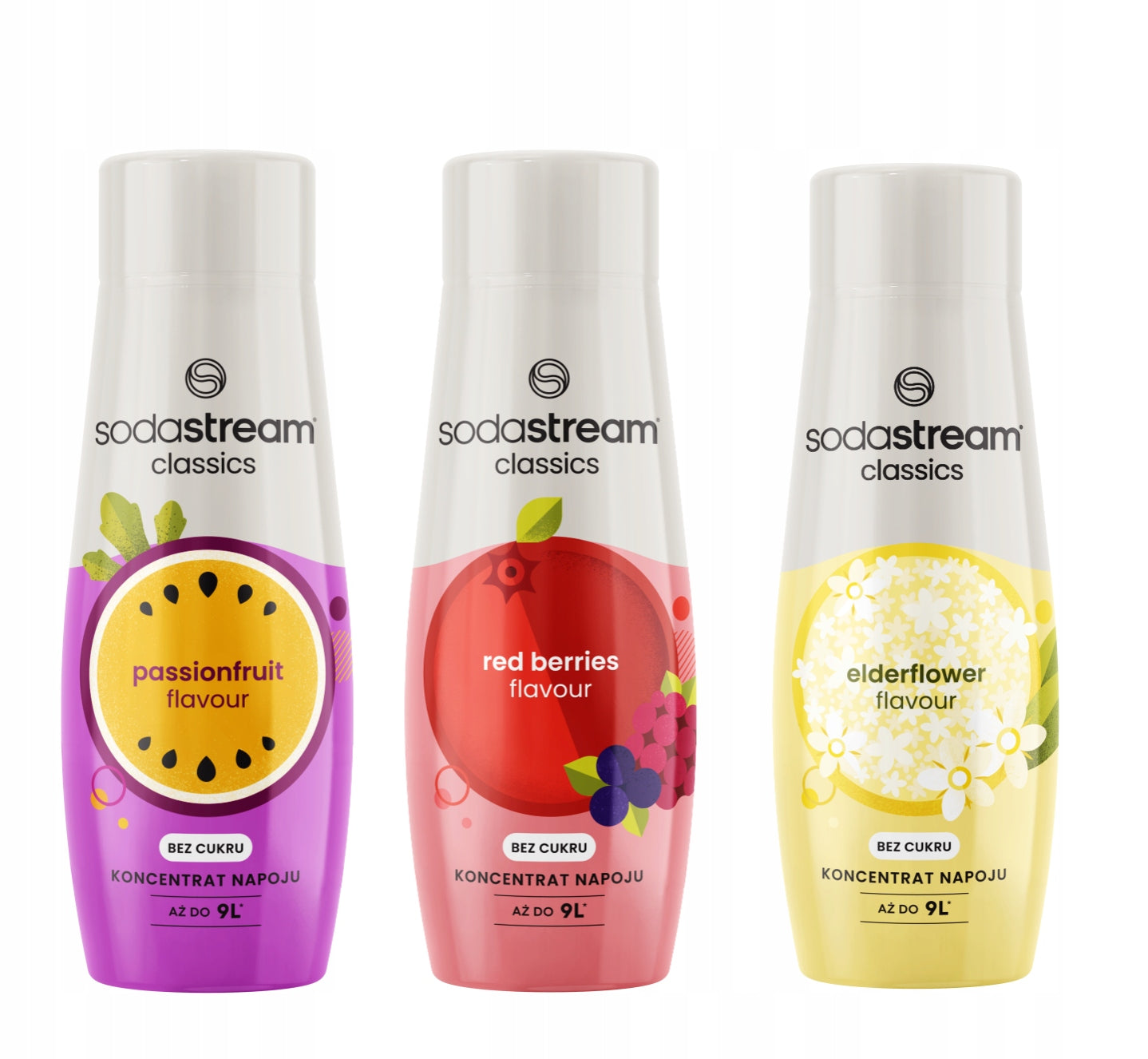 3x SYRUP CONCENTRATE SODASTREAM PASSION FRUIT + FOREST FRUIT + LILAC FLOWER