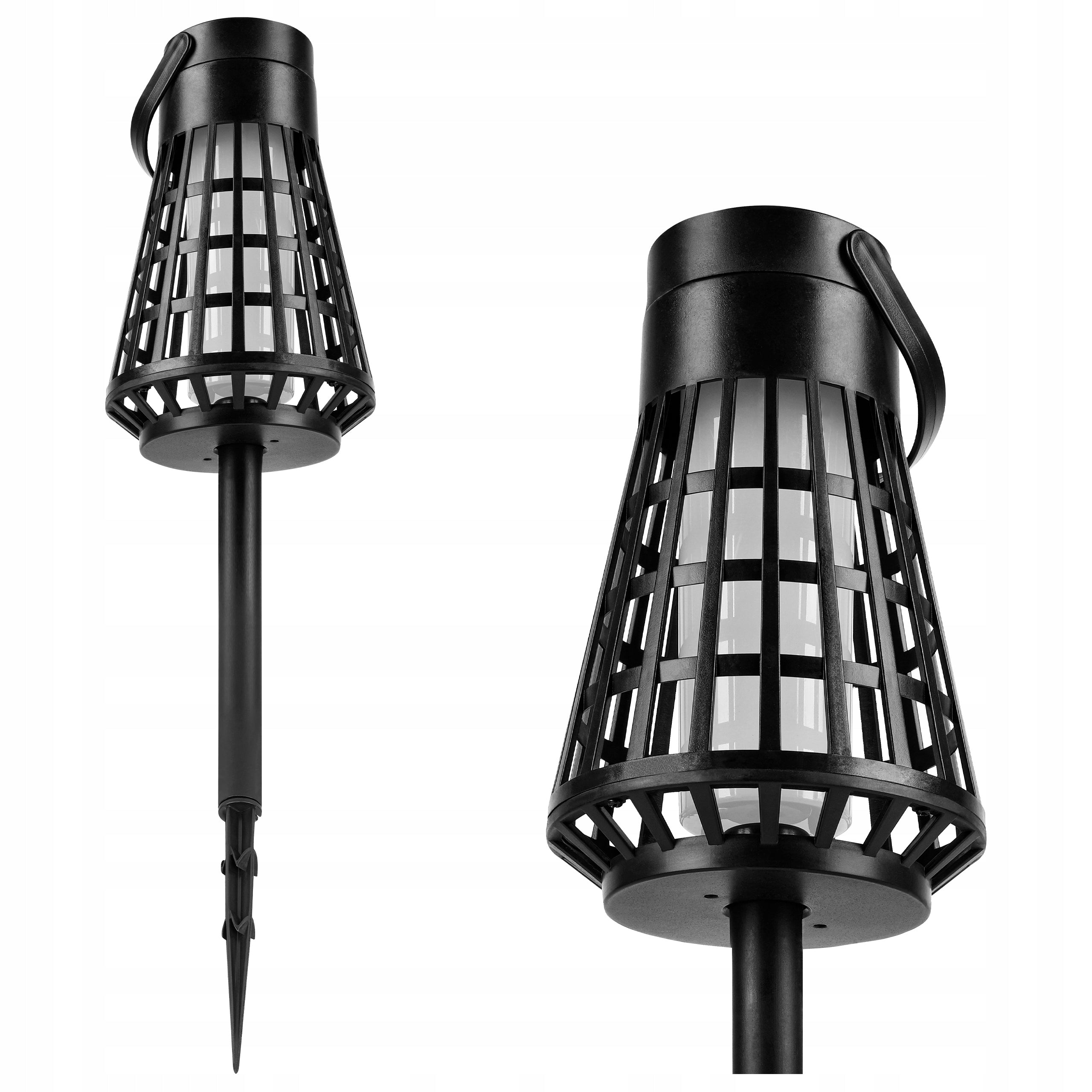 3x Solar Garden Torch Lamp Punched Hanging LED Flame For Garden Packaging status original
