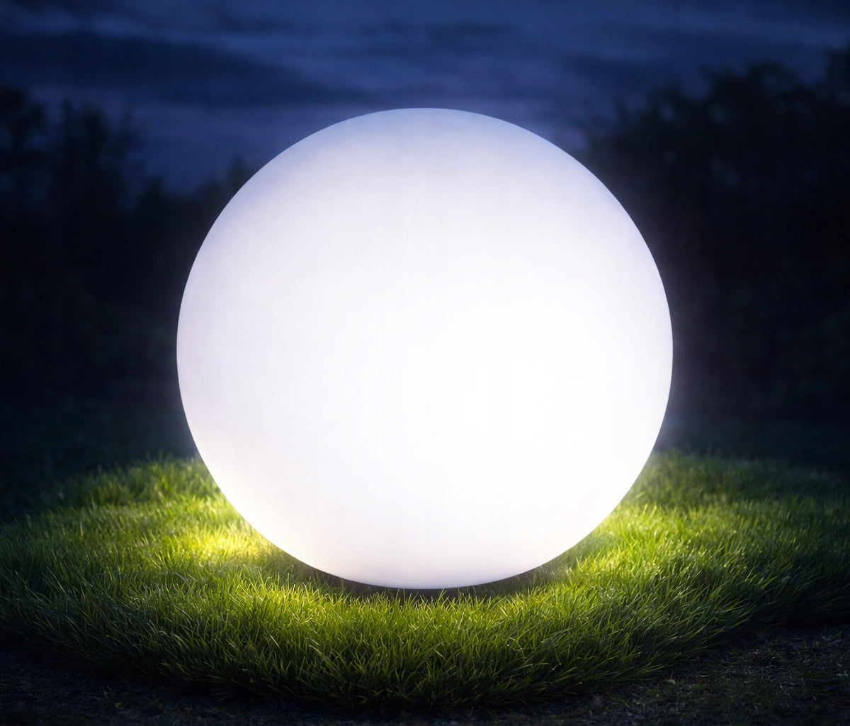 3x garden lamp solar ball LED 25 cm hammered ground SuperLED Spike length 40 cm