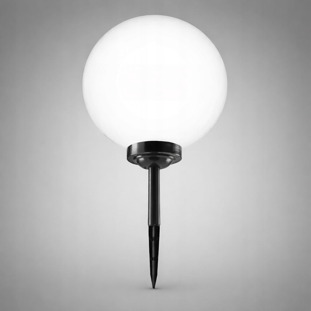 3x garden lamp solar ball LED 25 cm hammered ground SuperLED Total height 70 cm