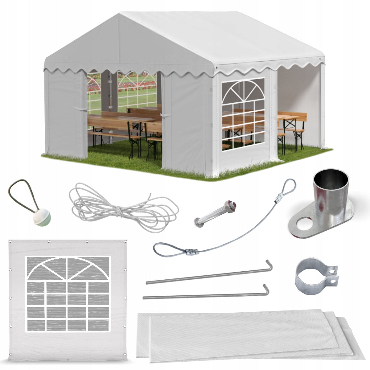 3x4 Garden Party Tent DAS 240 S VARIOUS COLORS + FREEBIE GATE