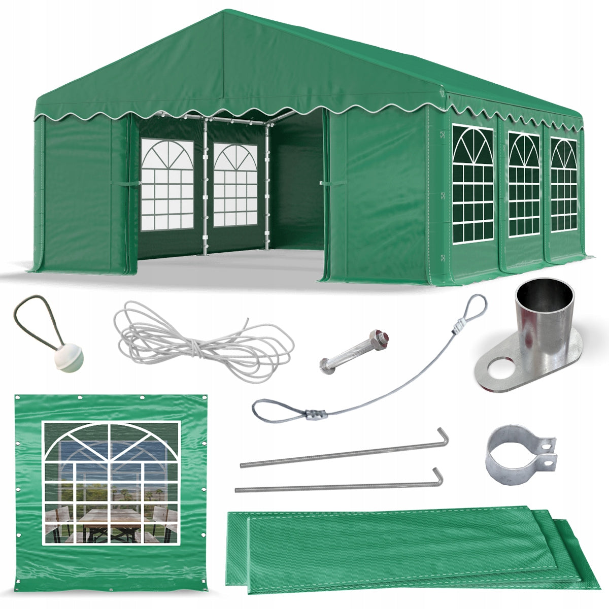 3x6 Party Garden Tents DAS 240 S GREEN
