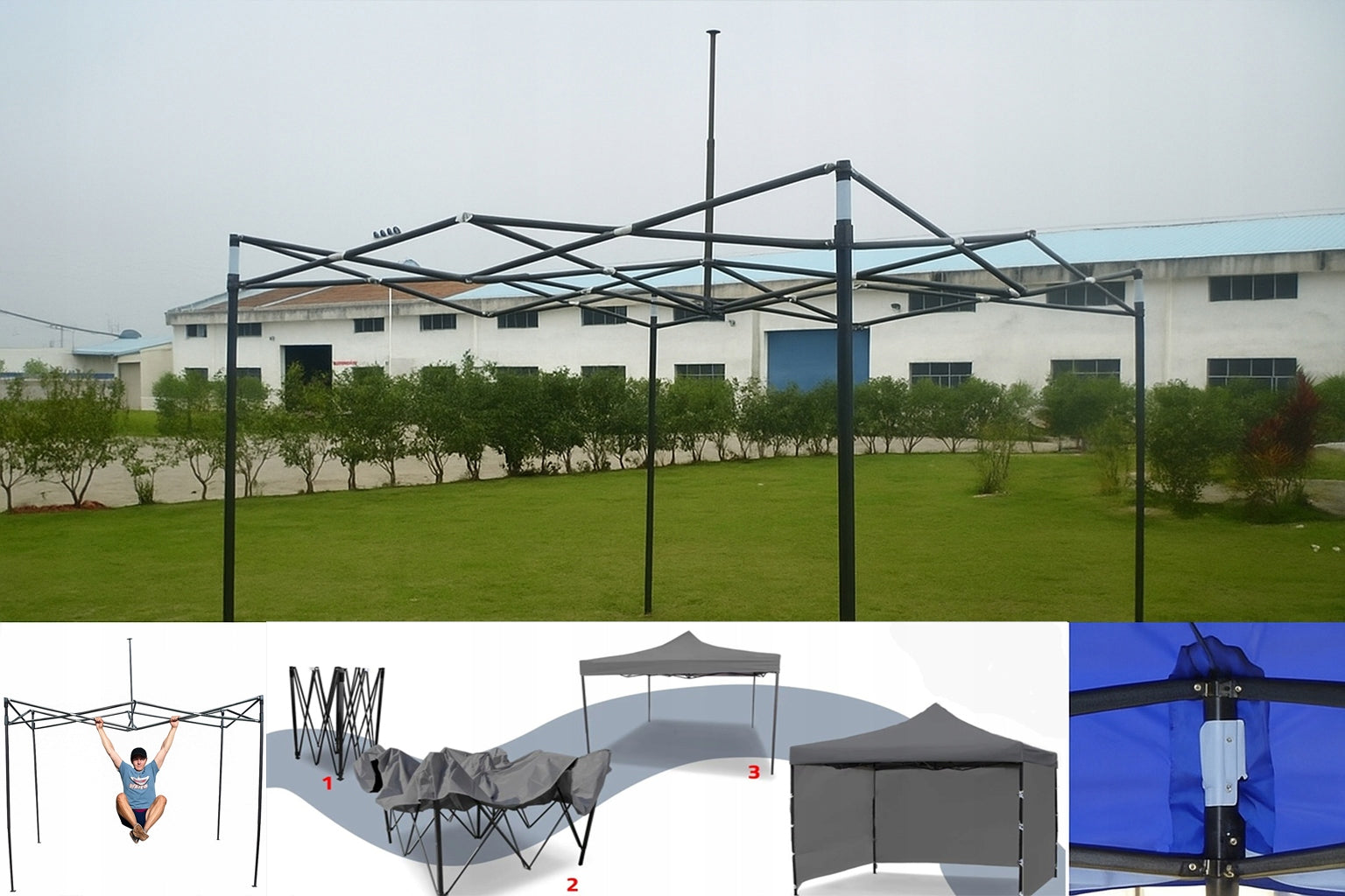 3x6 THICK ROOF PLATING FOR Garden PAVILION TRADE TENT Cover Length 5.8 m