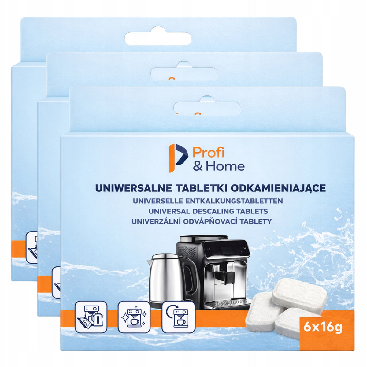 3xDescaler Tablets Profi&Home Universal For Kettle Maker 6x16g